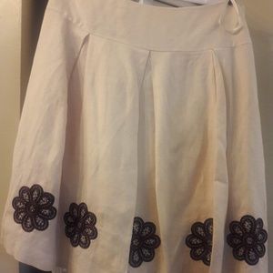 Linen mix skirt